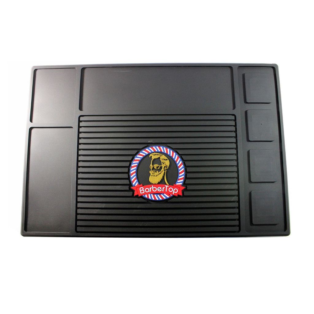 Tapete Para Barberia Silicon Negro