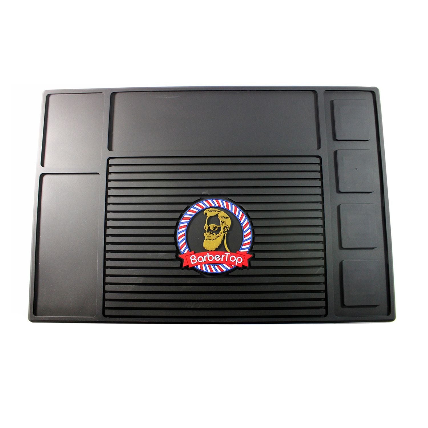 Tapete Para Barberia Silicon Negro