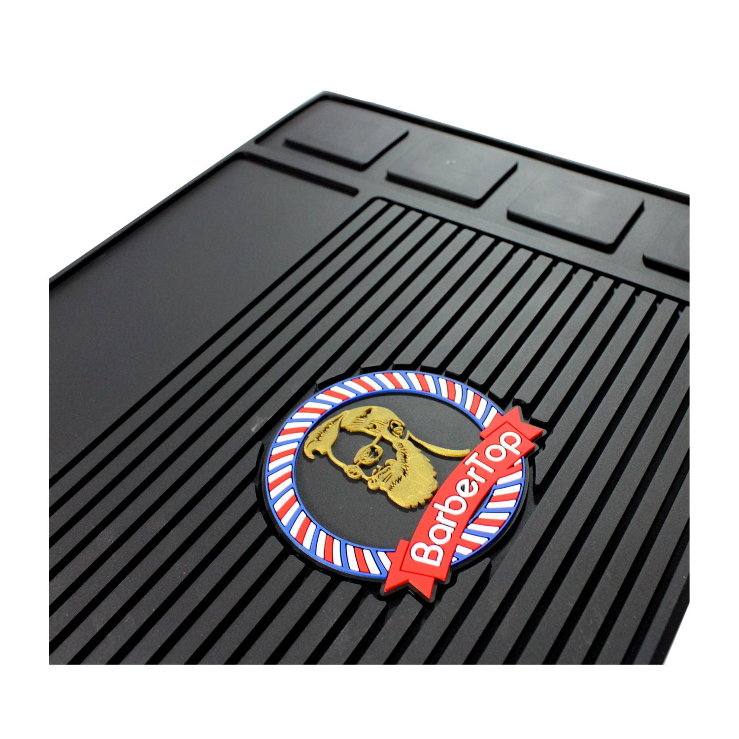 Tapete Para Barberia Silicon Negro