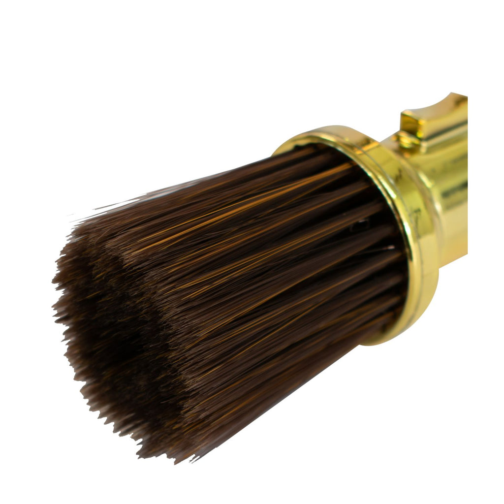 Bledo Para Cuello Con Dispensador De Talco Cerda Sintetica/plastico Dorado