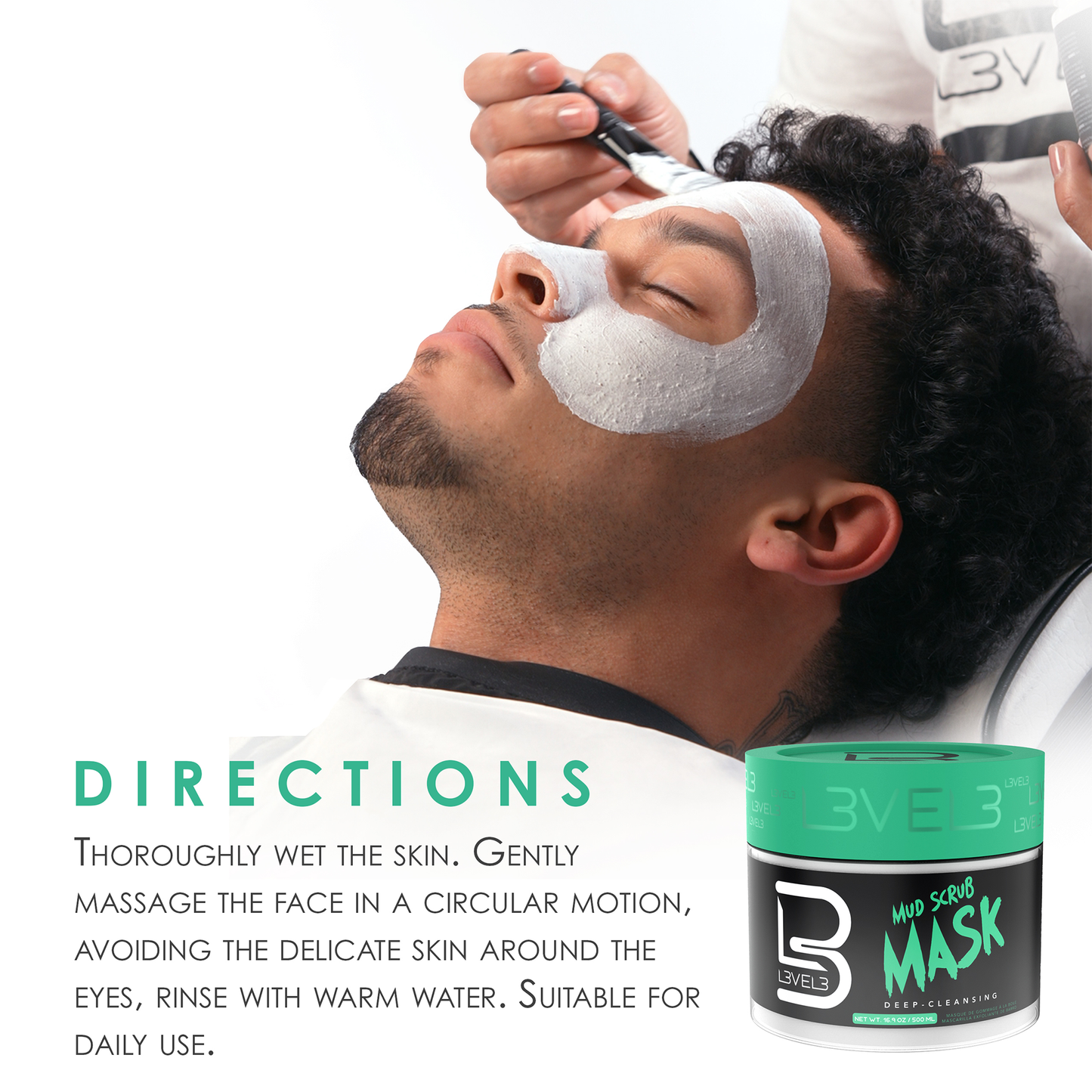 L3VEL3 Exfoliante facial de barro