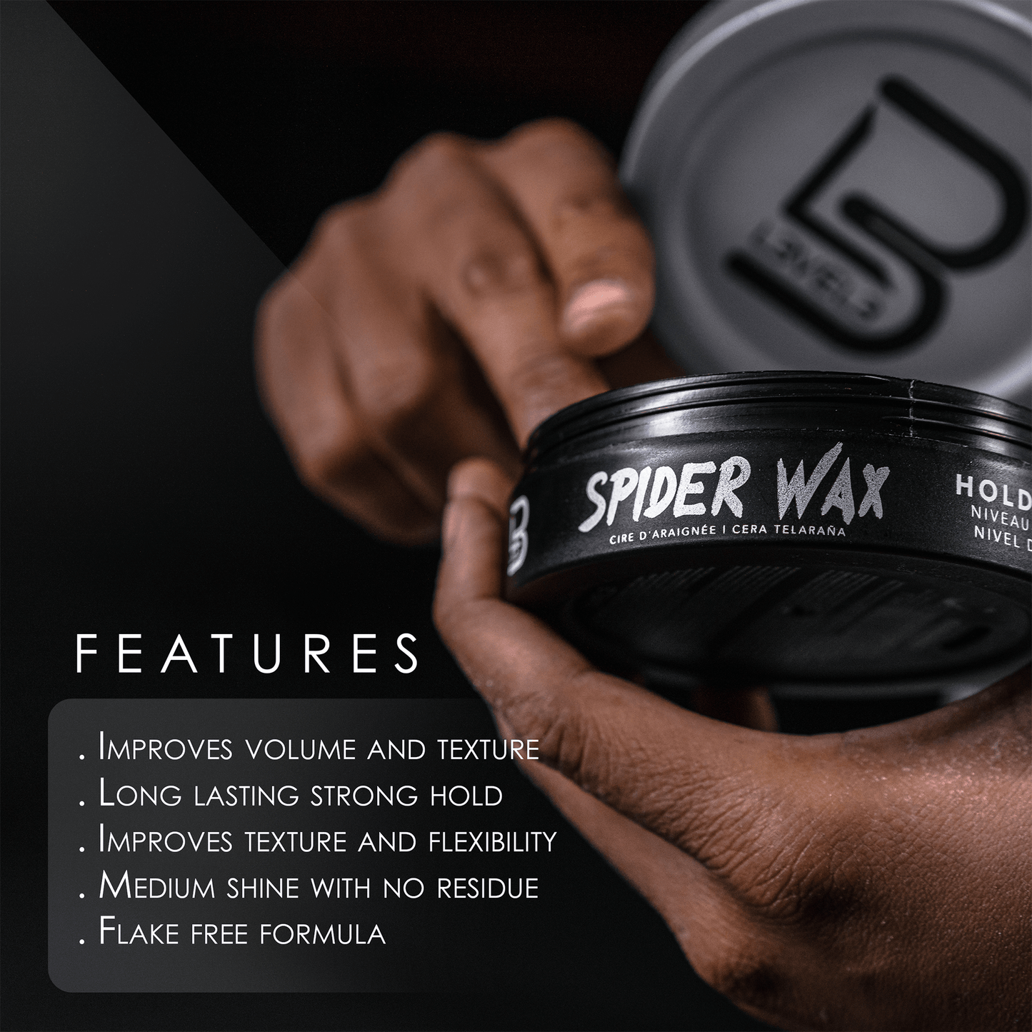 L3VEL3 Spider Wax - Cera de textura de fibra