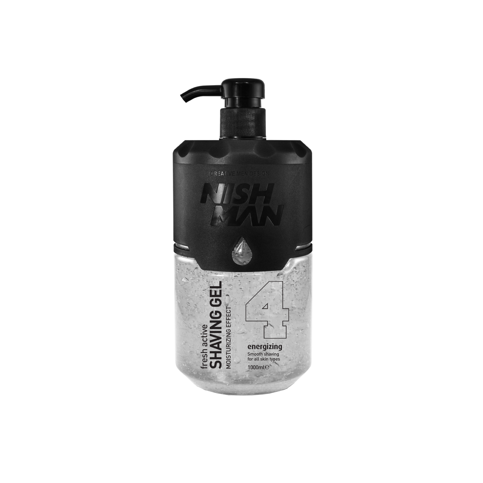 NISHMAN 4 Gel de afeitar – 1000ml – Transparente